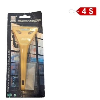 window scraper with 5 spare blades حفافة زجاج