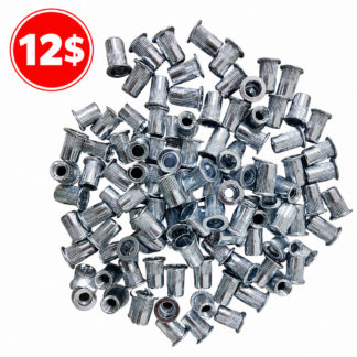 100 PCS nut 8mm silver