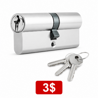 6cm wooden door lock جوزة باب 3 keys