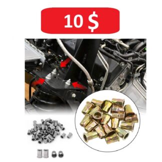 30 pcs metal nuts 4mm & 30 pcs metal nuts 5mm & 20 pcs metal nuts 6mm & 20 pcs metal nuts 8mm
