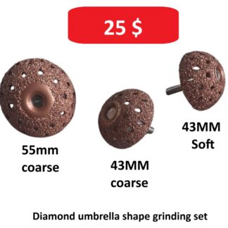 3-Pcs Diamond Umbrella Grinding Bit Set